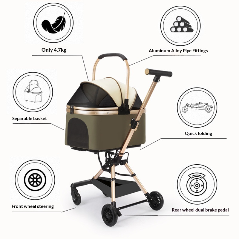 Pet Stroller Carrier - Mini wózek dla zwierząt, zabawka dla