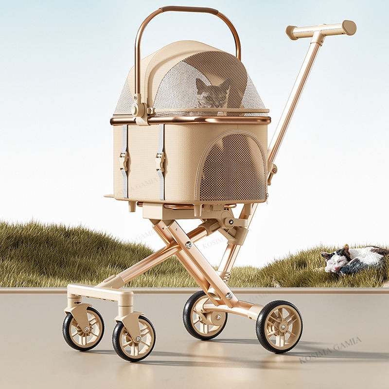 Pet Stroller Carrier - Nowy rozkładany wózek dla zwierząt, przenośny
