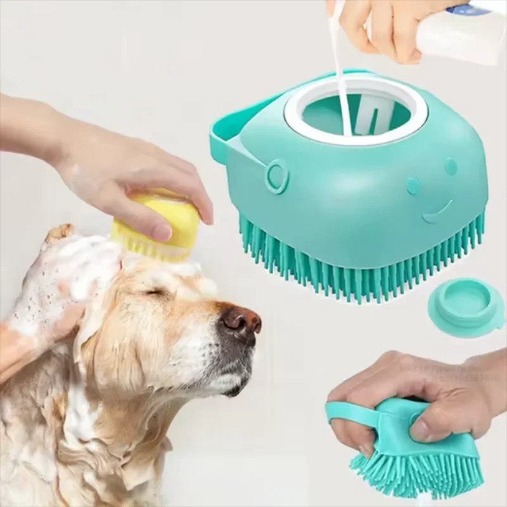 Pet Supplies App - Silikonowa szczotka do masażu pod prysznic,