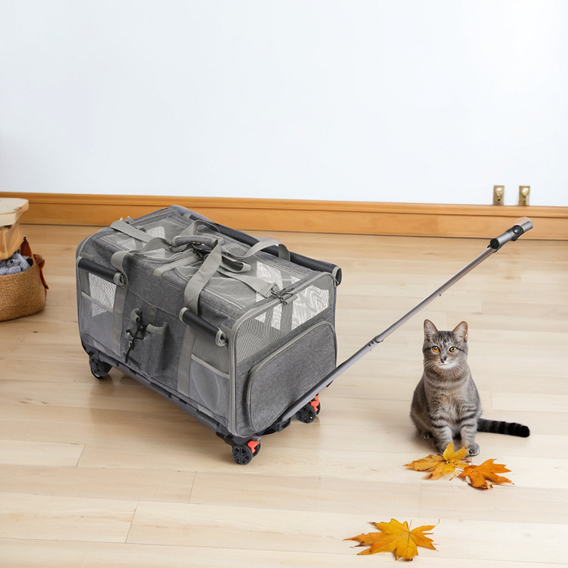 Pet Stroller Carrier - Wózek dla dwóch zwierząt, przenośny, oddychający,