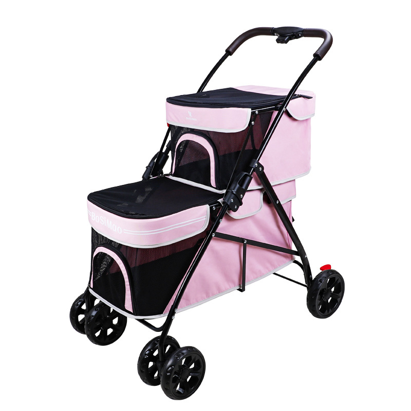 Pet Stroller Carrier - Przenośny dwuwarstwowy wózek dla zwierząt Ultra-lekki