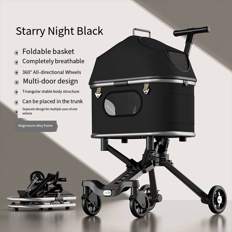 Pet Stroller Carrier - Wózek dla zwierząt ze stopu magnezu,