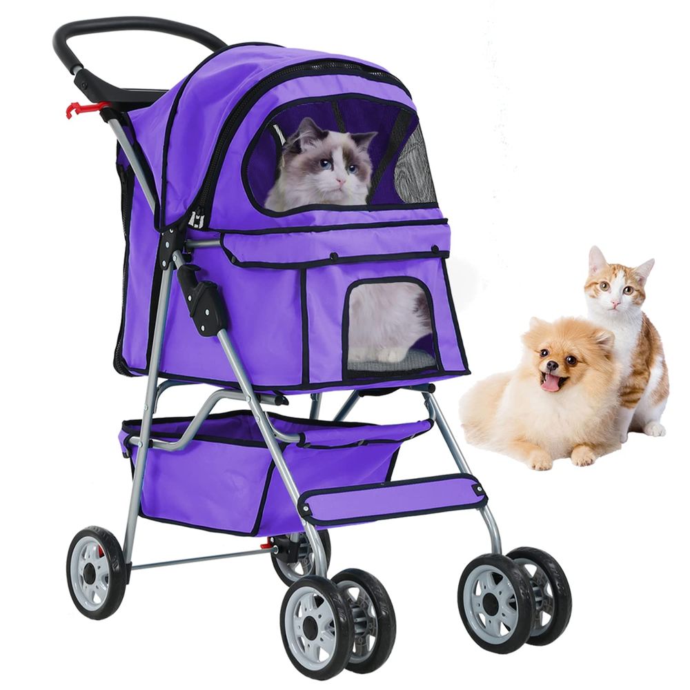 Pet Stroller Carrier - Wózek dla kota z kółkami, wózek