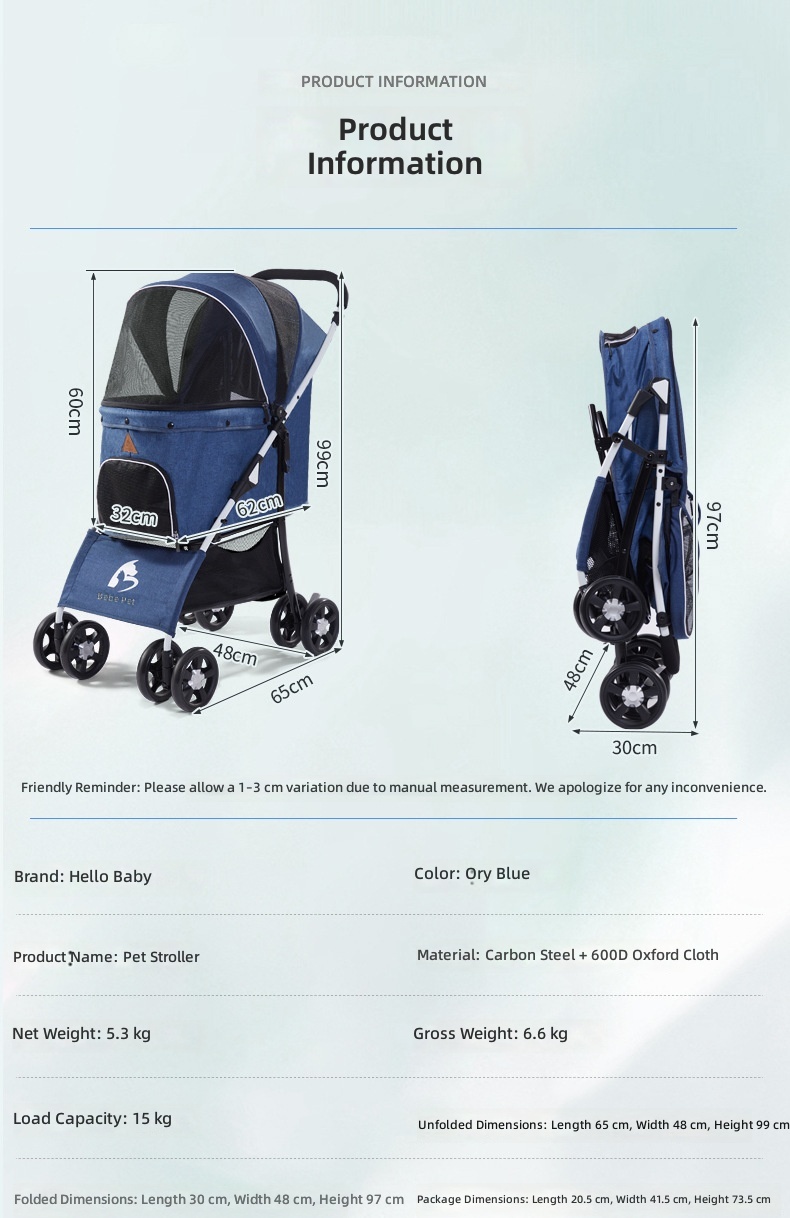 Lekki, składany wózek dla zwie – Pet Stroller Carrier recenzja i cena