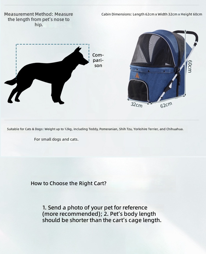Lekki, składany wózek dla zwie – Pet Stroller Carrier recenzja i cena