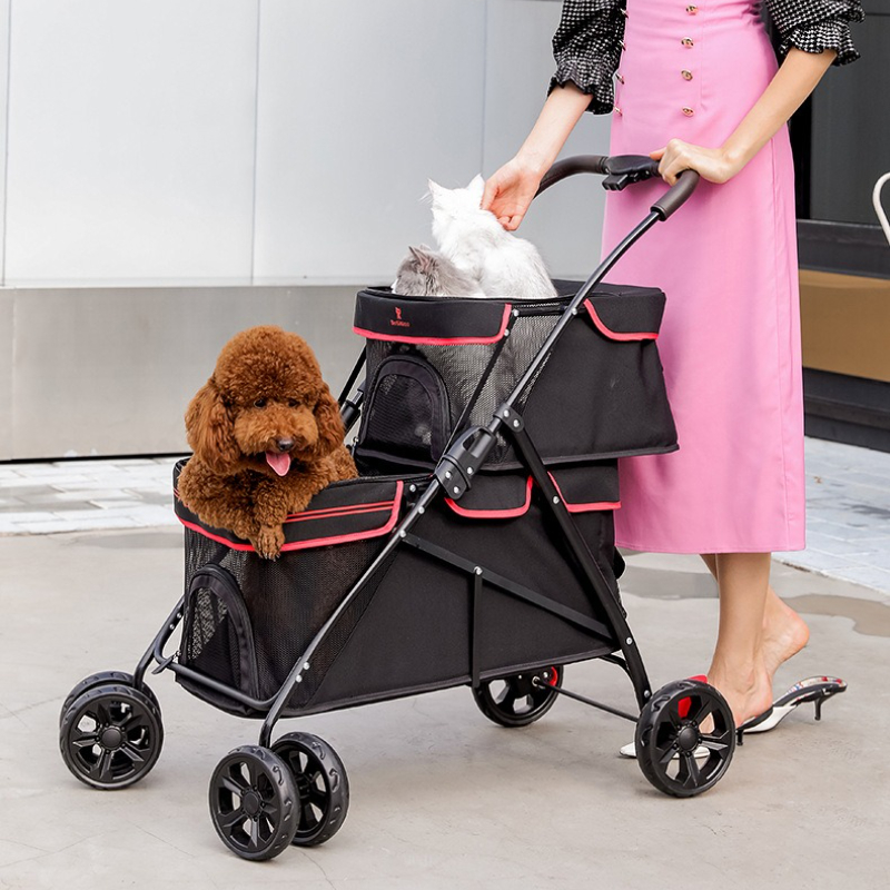 Przenośny dwuwarstwowy wózek d – Pet Stroller Carrier recenzja i cena