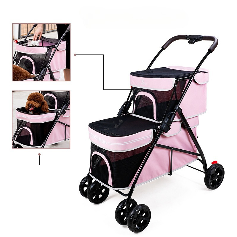 Przenośny dwuwarstwowy wózek d – Pet Stroller Carrier recenzja i cena