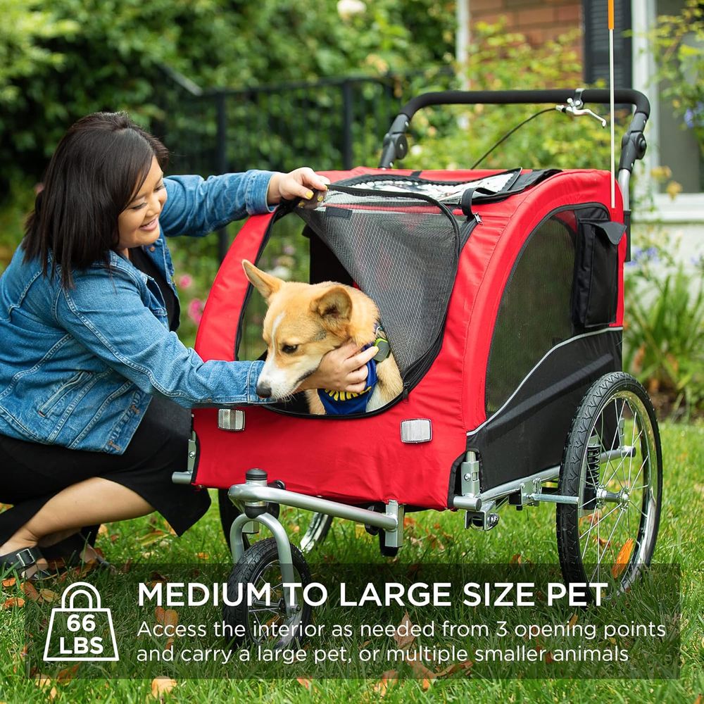 Przyczepka rowerowa 2w1 dla ps – Pet Stroller Carrier recenzja i cena