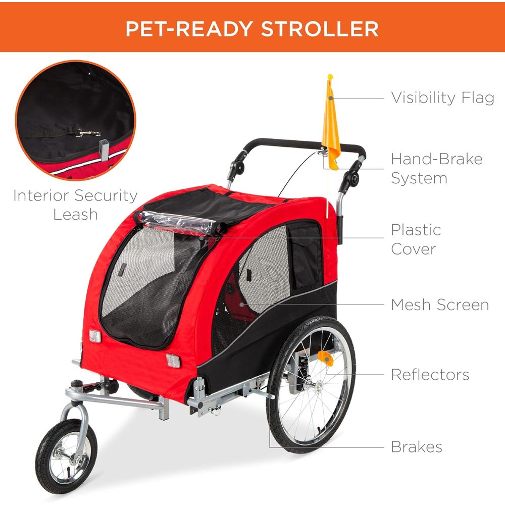 Przyczepka rowerowa 2w1 dla ps – Pet Stroller Carrier recenzja i cena