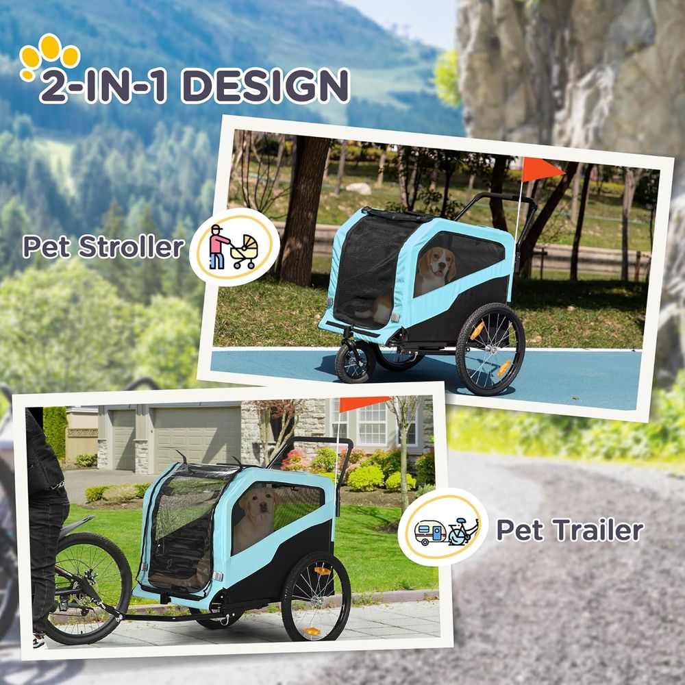 Wózek rowerowy 2w1 dla psa, wó – Pet Stroller Carrier recenzja i cena