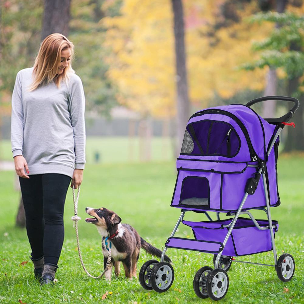 Wózek dla kota z kółkami, wóze – Pet Stroller Carrier recenzja i cena
