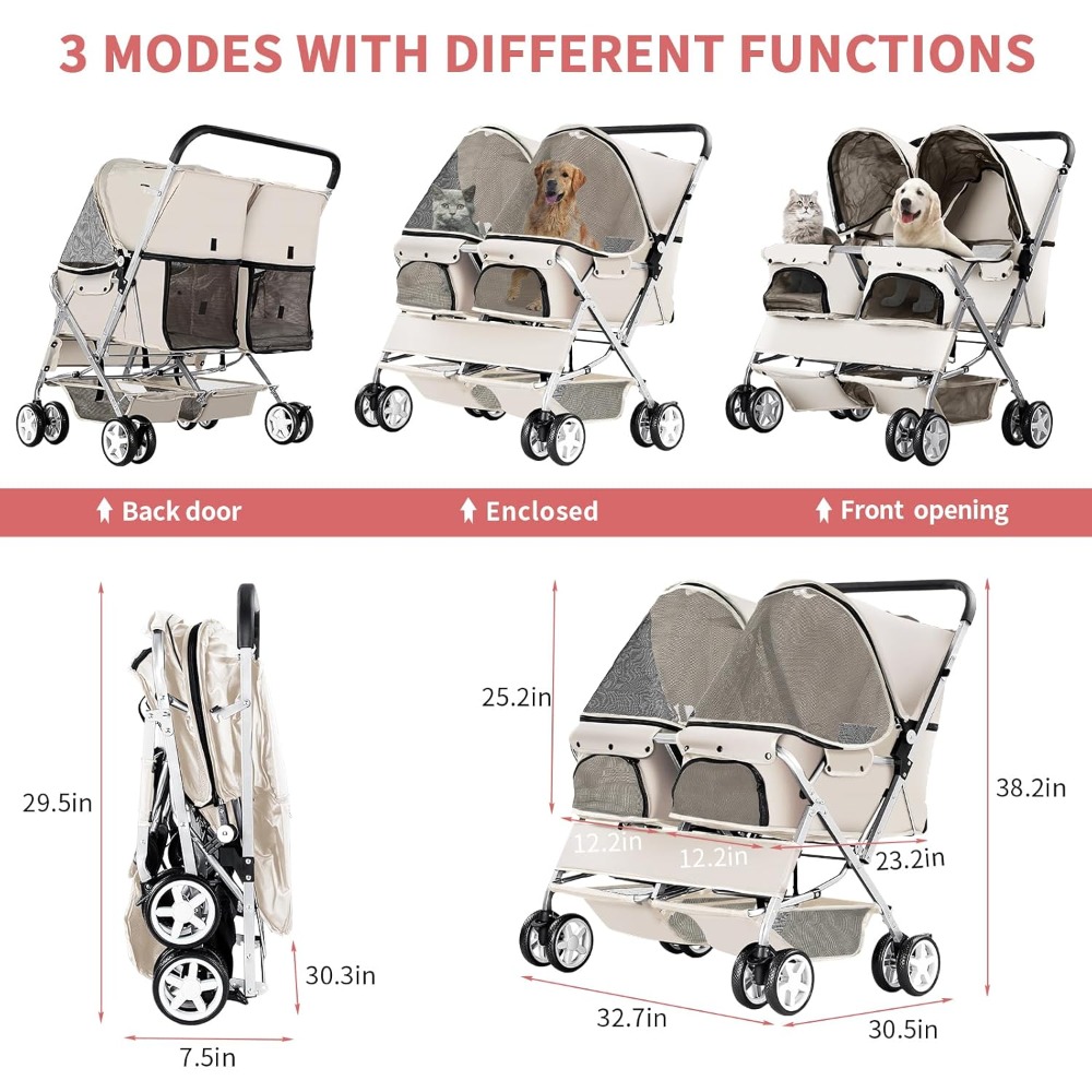 Wózek dla zwierząt, składany w – Pet Stroller Carrier recenzja i cena